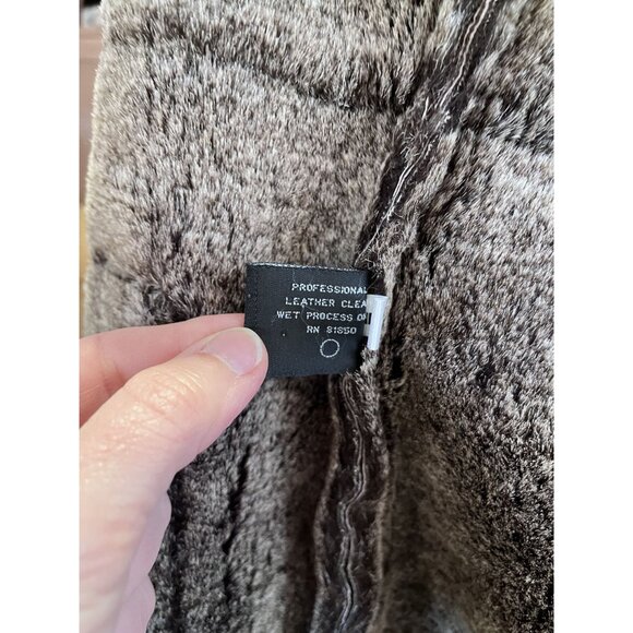 Y2K Brown Suede Penny Lane Coat Faux Sherpa Lining Fur Collar & Cuffs - Picture 6 of 12